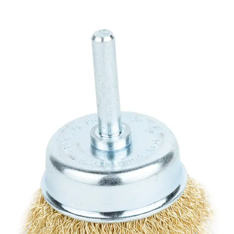 Набір щіток дротяних 3шт Ø25; 50; 50мм хвостовик Ø6мм (латуньовані) GRAD (9029015) - фото 6
