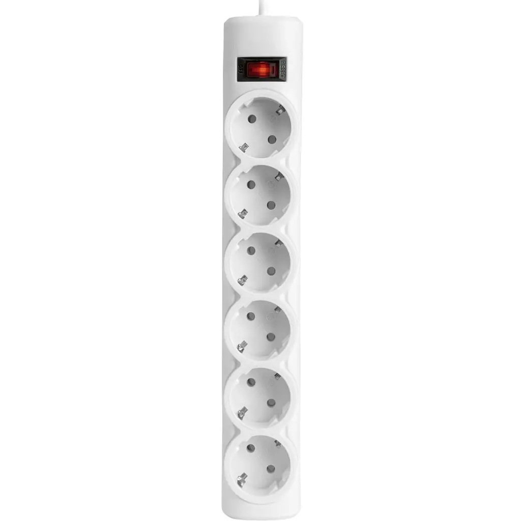 Мережевий фільтр Power filtr 1.8м Defender DFS151, 6 розеток, білий (994890) - фото 5