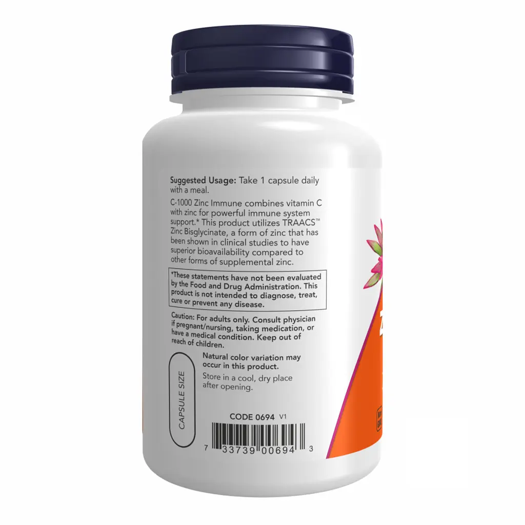 Вітаміни C-1000 Zinc Immune - 90 vcaps - фото 3