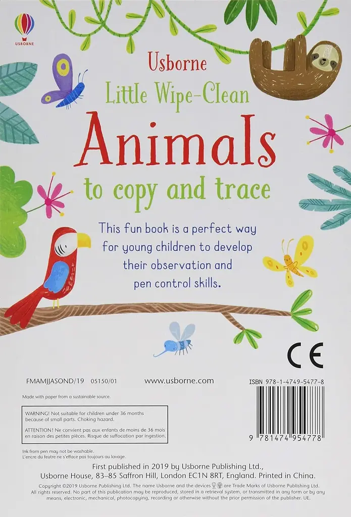 Animals to Copy and Trace. Little Wipe-Clean - фото 2