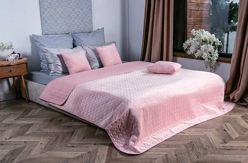 Набор VeLour покрывало и 2 чехла на подушки Rose (К_994.55_Rose) - фото 2