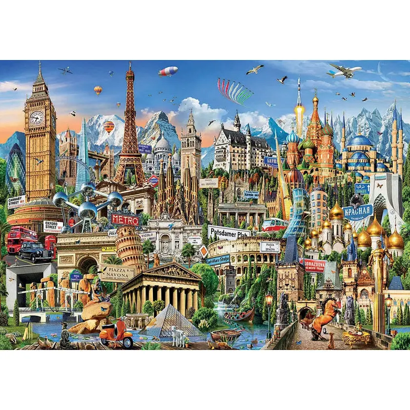 Пазл Educa Достопримечательности Европы, 2000 элементов (17697) - фото 3