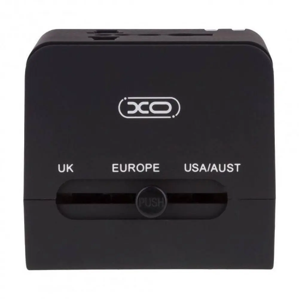 Адаптер - перехідник розетки Европа Англія США EU US UK світу XO WL01 - фото 4