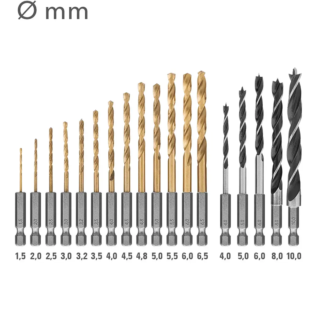 Набір біт і свердел Trotec 49 pieces Hexagon Shank Drill and Bit Set (6200001160) - фото 11