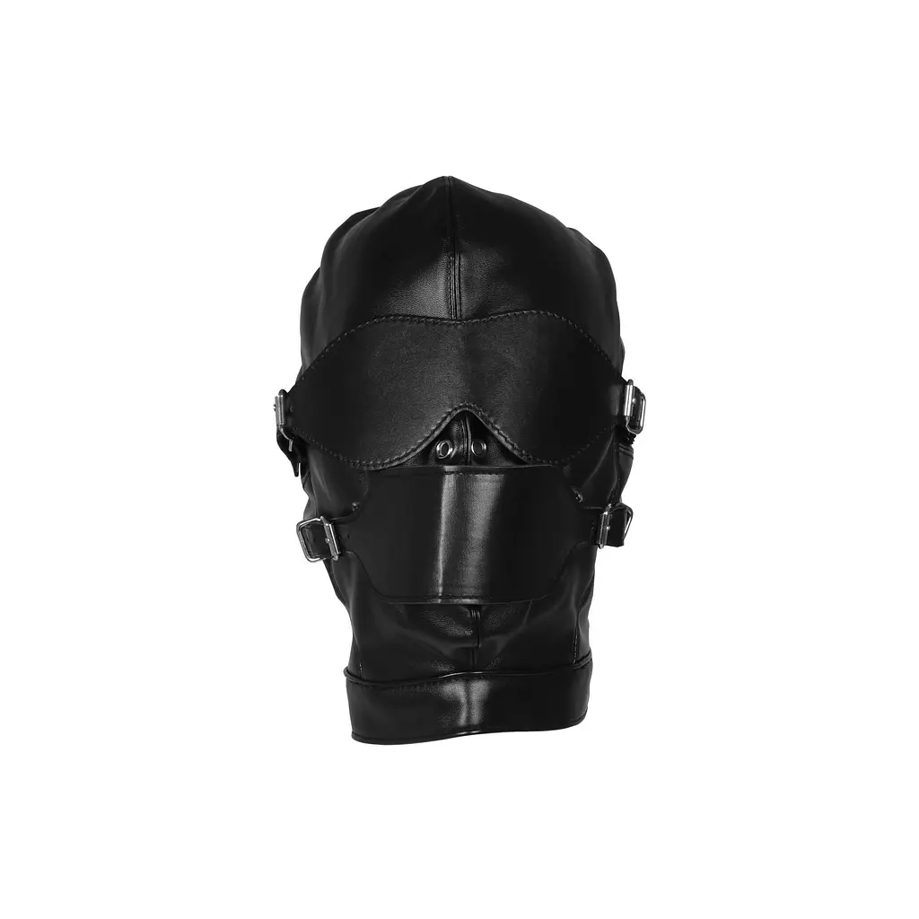 Маска на очі Ouch! Blindfolded Mask with Breathable Ball Gag (чорний) - фото 8