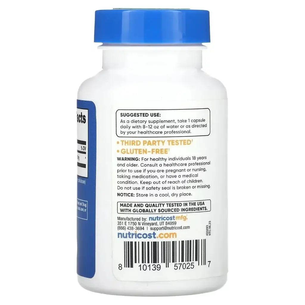 Пірролохінолінхінон PQQ Nutricost 20 мг 30 капсул - фото 3
