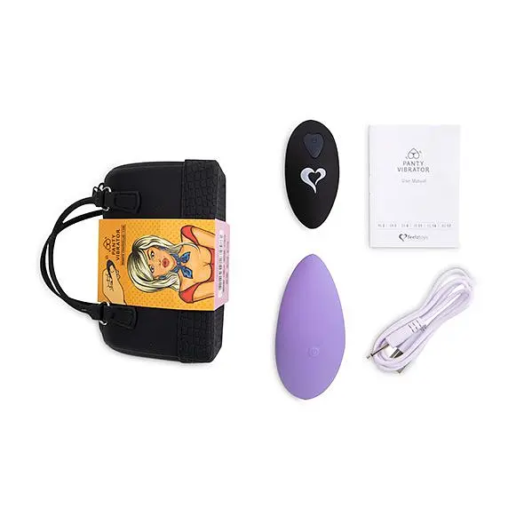 Вібратор в трусики FeelzToys Panty Vibrator Purple з пультом ДК, 6 режимів роботи, сумочка-чохол - фото 6