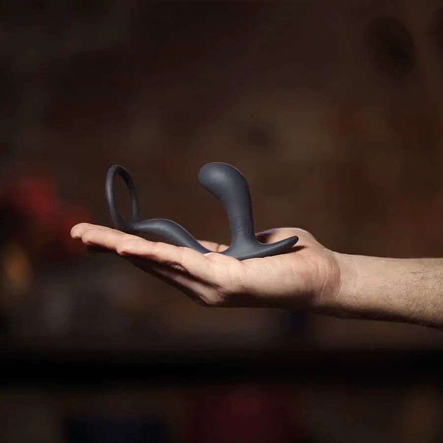Масажер простати з ерекційним кільцем, 6.5х2.7 см (чорний) Fun Factory Bootie Ring - фото 2