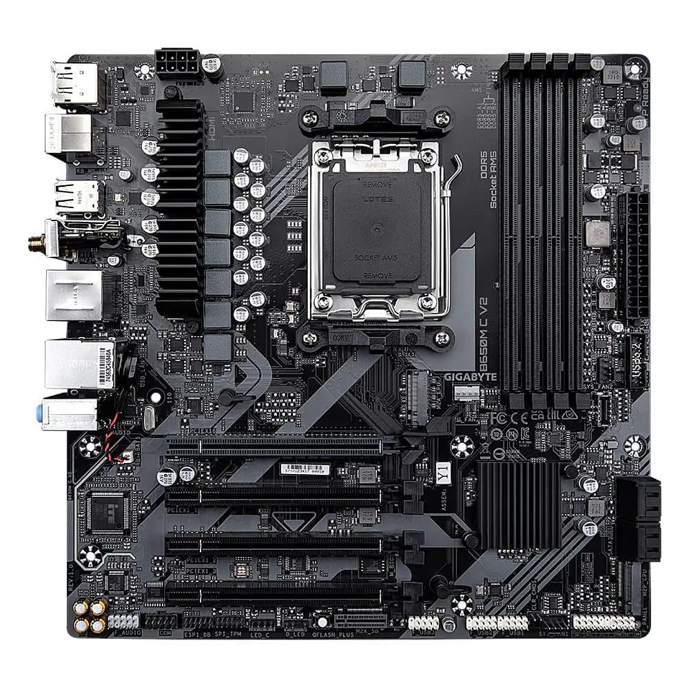Материнська плата GIGABYTE B650M C V2 WiFi6E (B650M C V2) (Socket AM5, AMD B650, Micro-ATX) Б/в