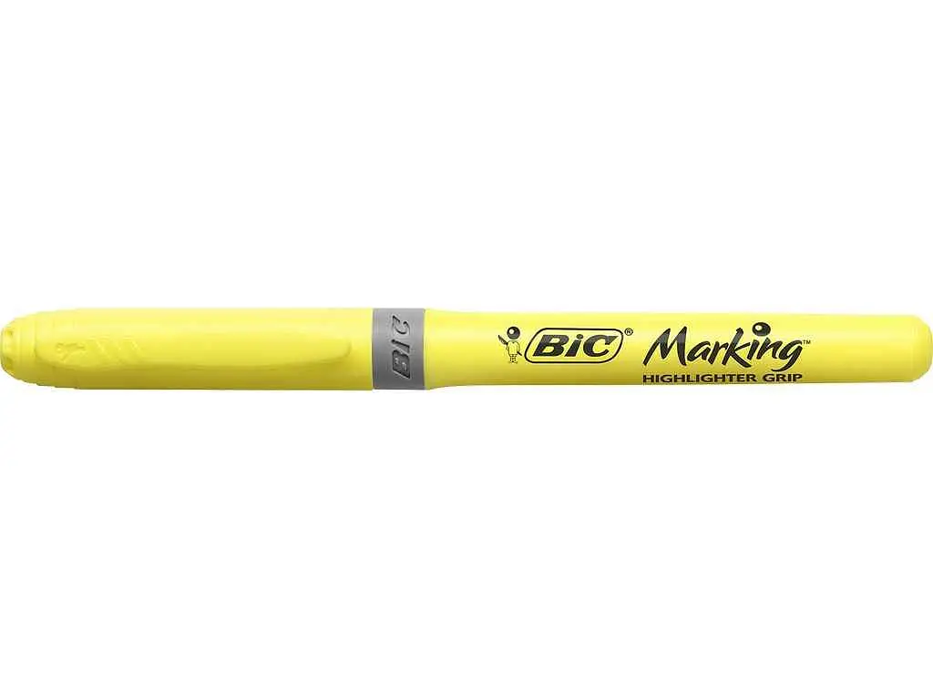 Текстовиділювач BIC "Grip", жовтий 12шт bc811935