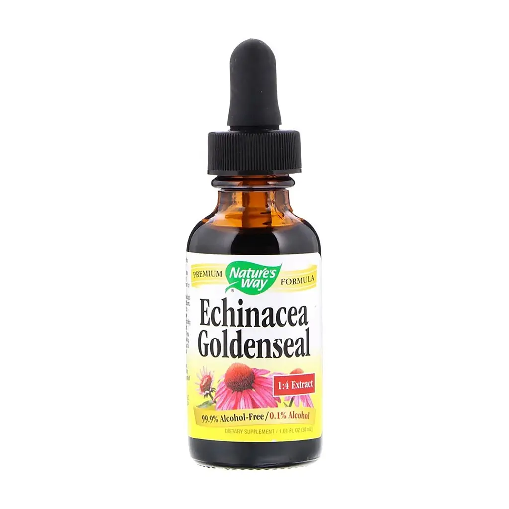 Трави Nature's Way Ехінацея і Гідрастіс, Echinacea Goldenseal, без спирту, 30 м (NWY-14663)