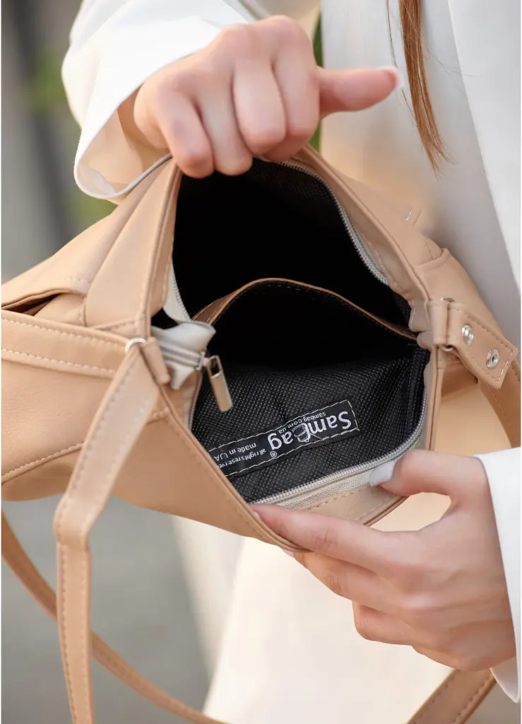 Сумка жіноча Sambag Rose BZN бежевий 20 х 24 х 7 см (94000026) - фото 7