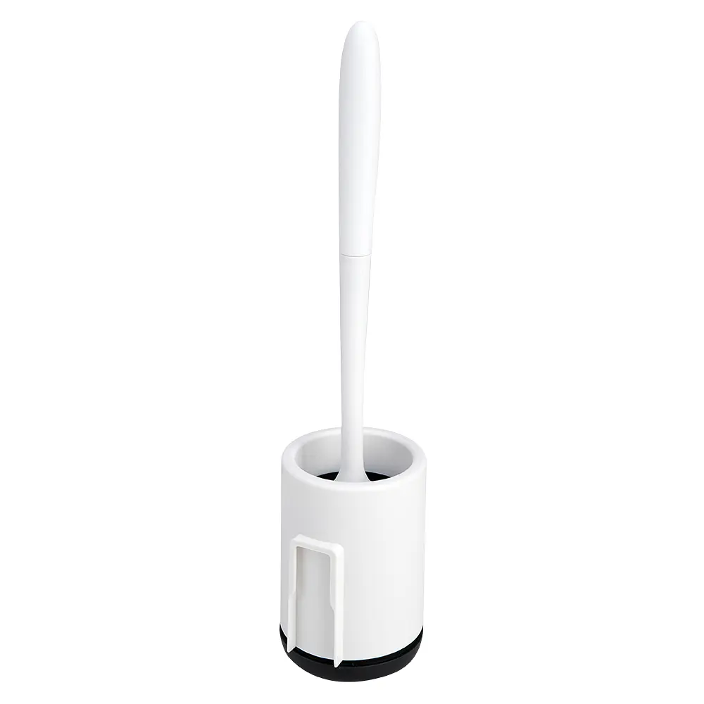 Йоржик для унітазу МВМ My Home клейкий настінний BP-12, білий з чорним (BP-12 WHITE/BLACK)
