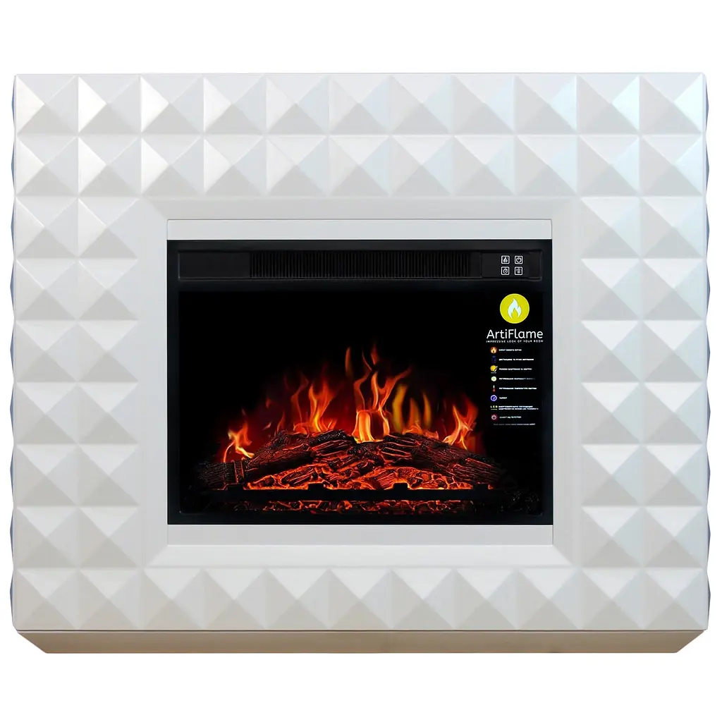 Камінокомплект ArtiFlame DIAMOND AF23S БІЛИЙ Б'ЯНКО (зі звуком) - фото 2