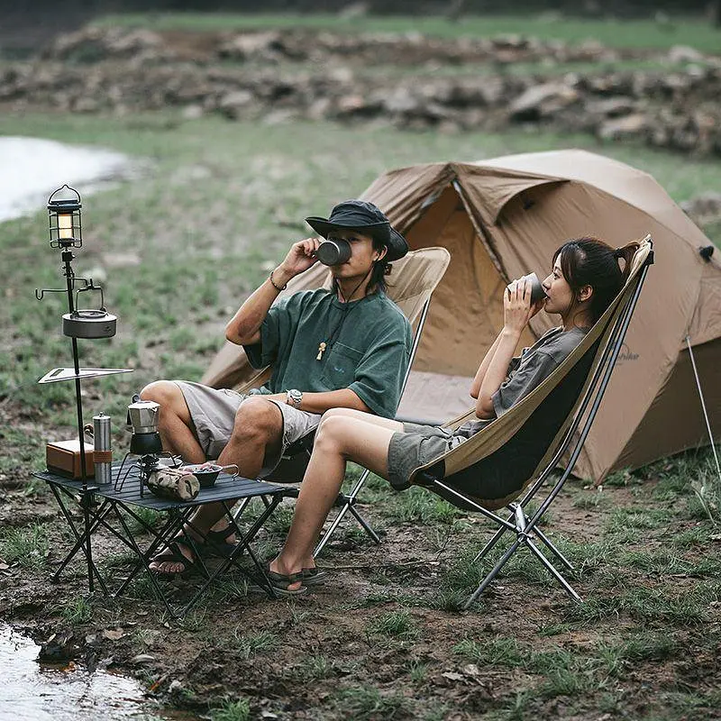 Крісло складане NaturehikeYL06 Alu Folding Moon Chair NH18Y060-Z, бежевий - фото 2