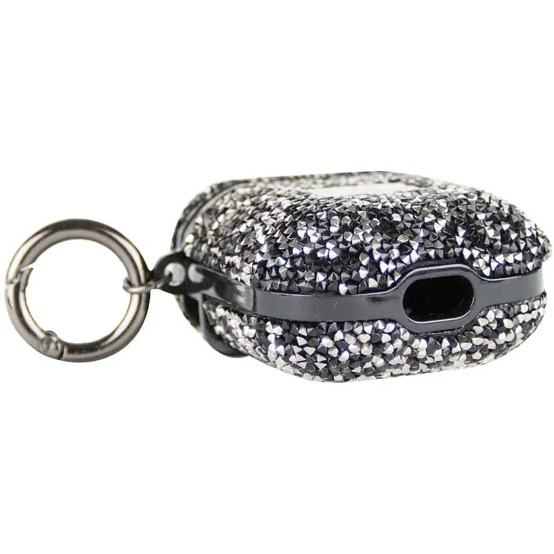 TPU чехол Bling World Rock Diamond для наушников AirPods 1/2 Черный - фото 5