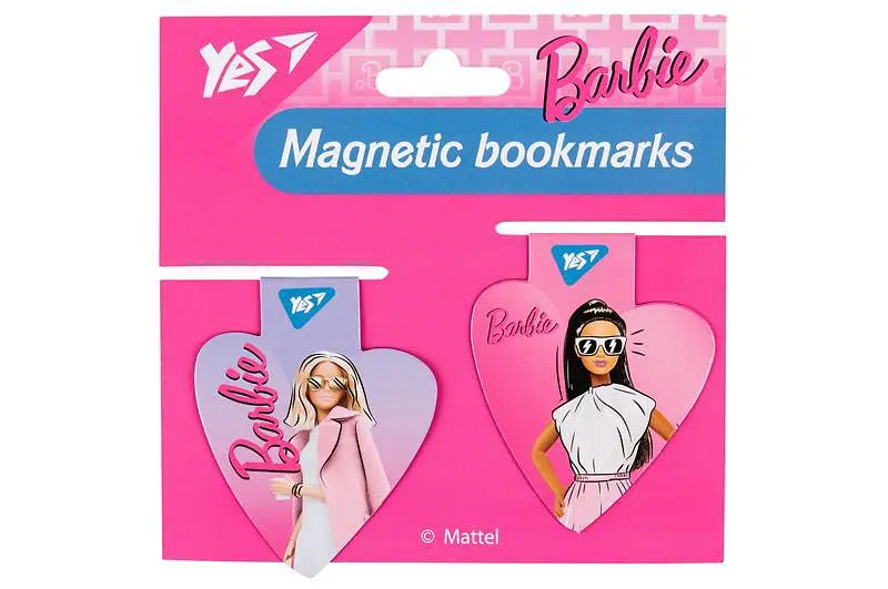 Магнітні закладки для книг Yes Barbie heart набір 2 штуки (708110) - фото 3