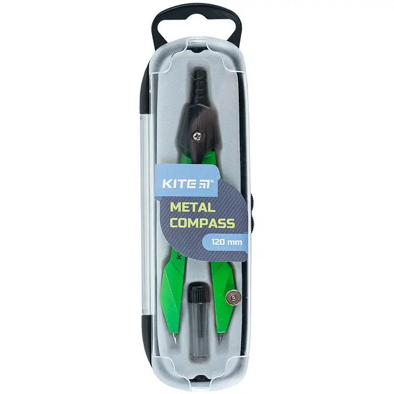 Циркуль металевий + грифель Kite Techno зелений 120 мм (K24-414-04) - фото 2