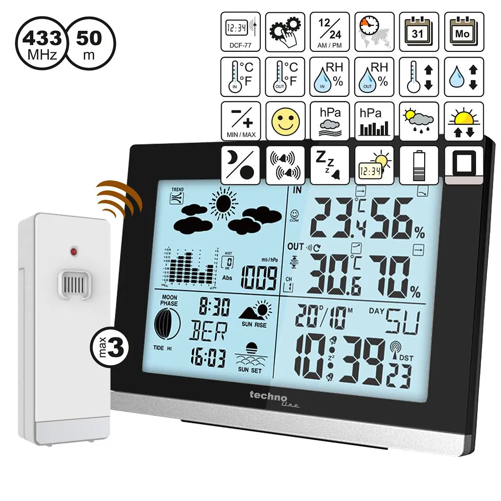 Метеостанція Technoline WS6762 Black (WS6762) - фото 2