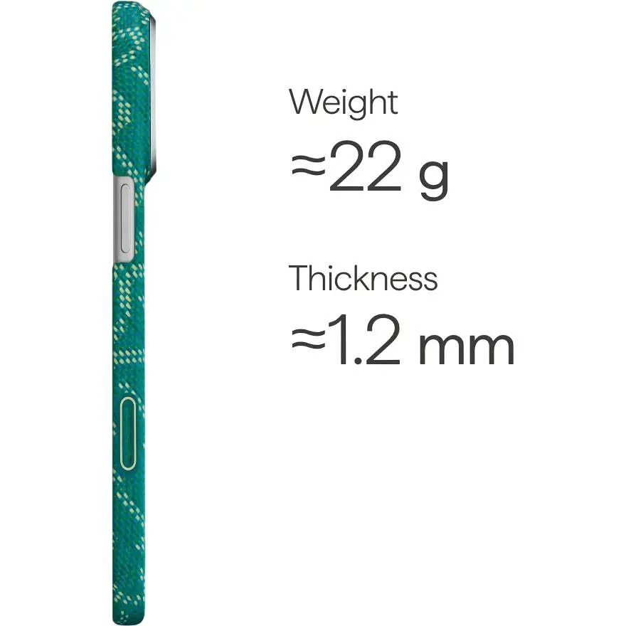 Чохол Pitaka Ultra-Slim Monogram для Apple iPhone 17 Pro Max Gold/Green (KI1701PTKP) [157997] - фото 7