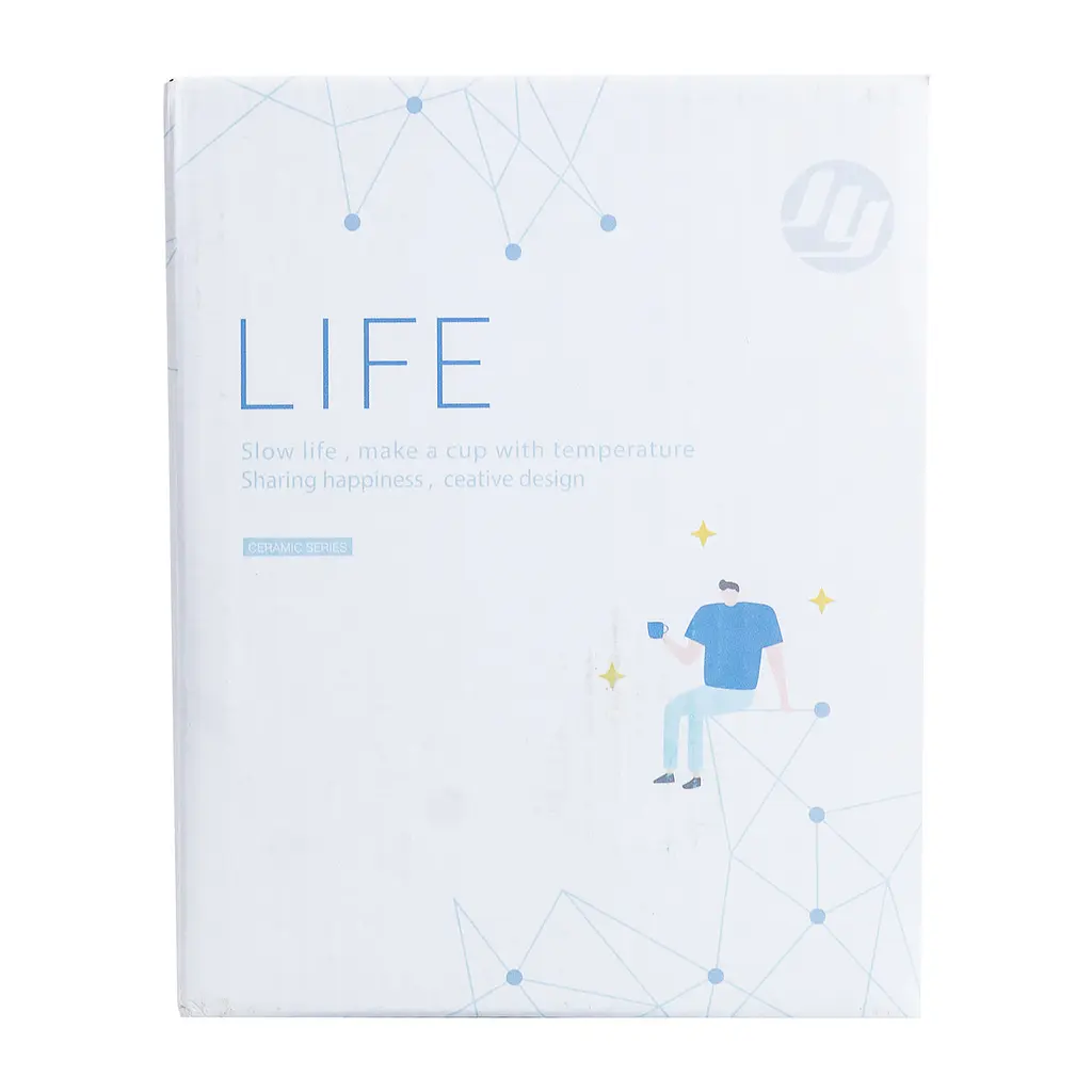 Чашка порцелянова Life 500 мл з кришкою, зелений градієнт Happy Life HP7194GR - фото 6