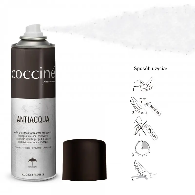 Coccine Antiacqua — універсальний водовідштовхувальний спрей для взуття, 150 мл, безбарвний - фото 2