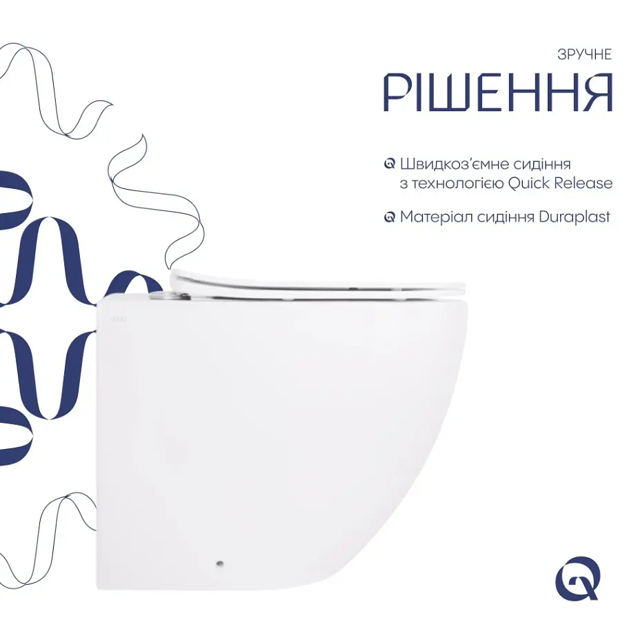 Унітаз підвісний Qtap Robin Ultra Quiet, з сидінням Slim Duroplast/ Soft-close/ Quick Release QT13332381AW - фото 4