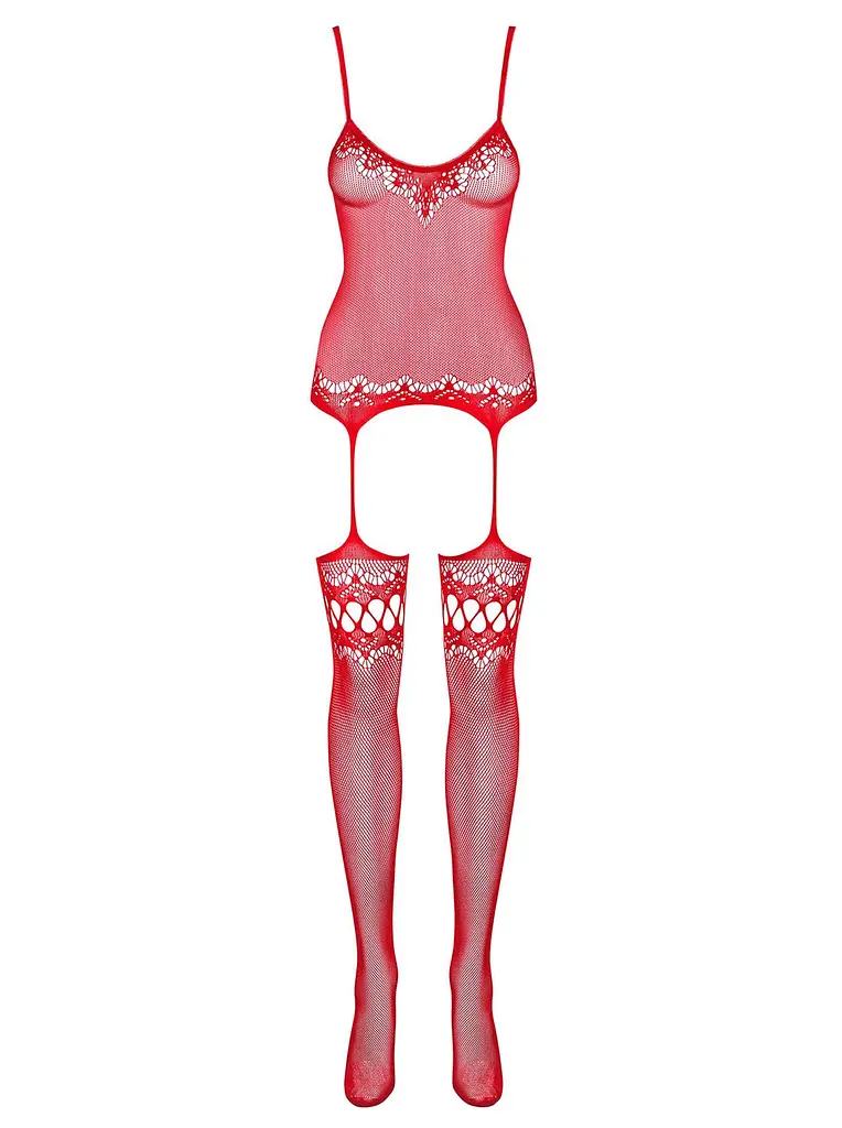 Комбінезон Obsessive F214 S/M/L червоний - фото 3