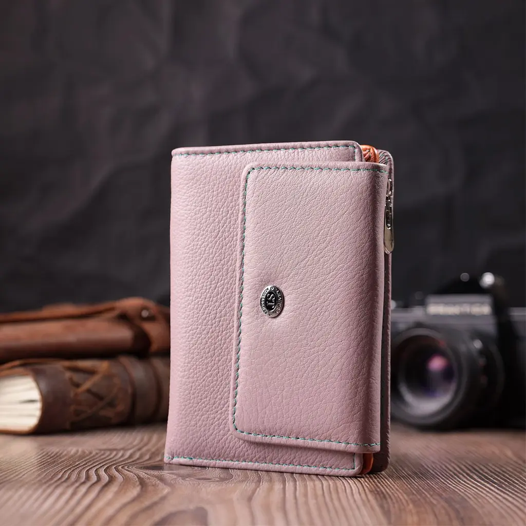 Модний гаманець для жінок з натуральної шкіри ST Leather 22502 бежевий - фото 9