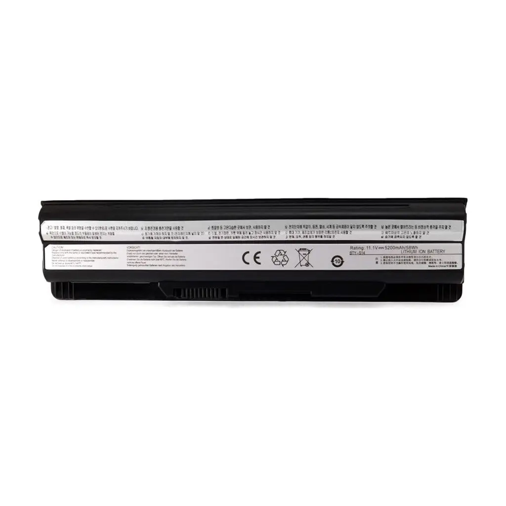 Акумулятор до ноутбука MSI BTY-S14, 58Wh (5200mAh), 6cell, 11.1V, Li-ion AlSoft (A47723)