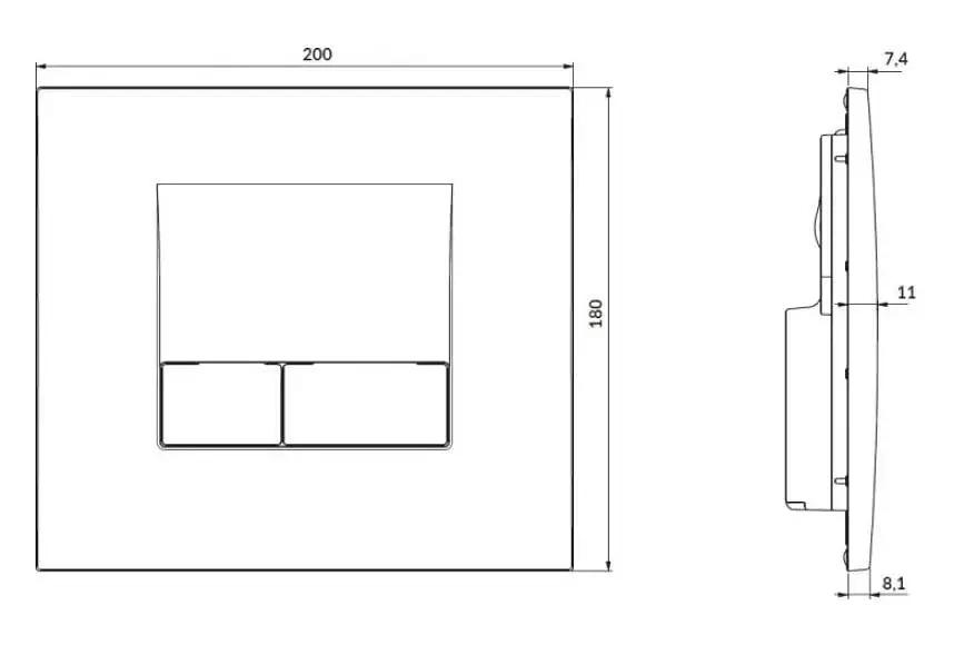 Інсталяція Cersanit Tech Line Base з кнопкою Base Smart + унітаз City CleanOn із сидінням 30412 - фото 6