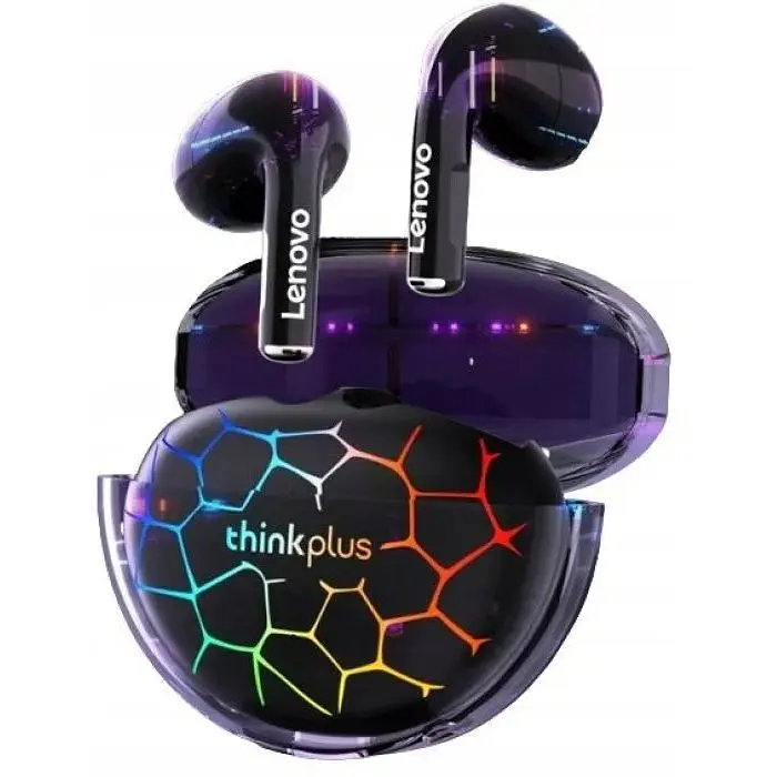 Гарнитура - наушники беспроводные Lenovo LP80 Pro RGB подсветка черные - фото 2