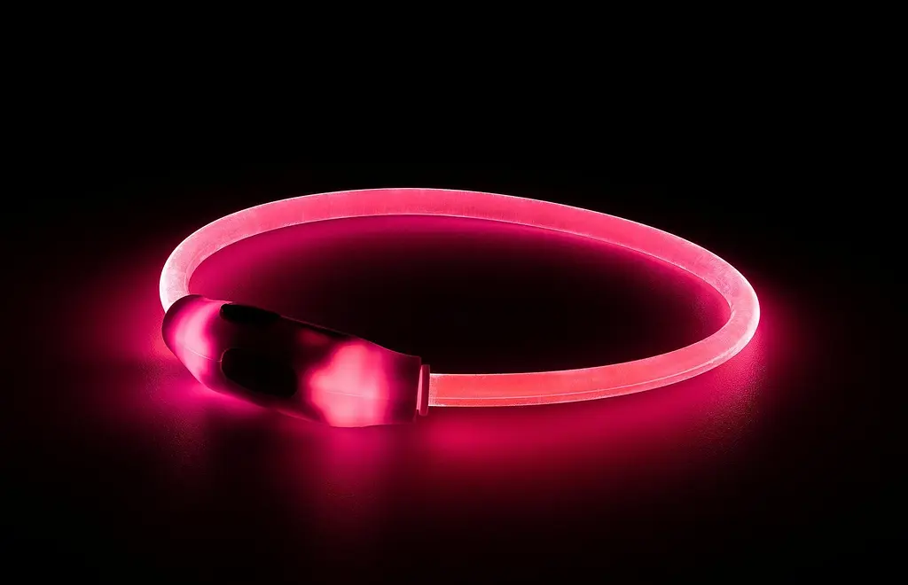 Світлодіодний (LED) нашийник Happet з USB для собак, червоний, 40 см, S (LE07) - фото 3