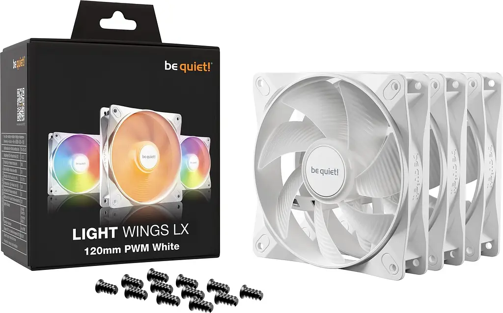 Вентилятор be quiet! Light Wings LX 120mm PWM 3-Pack White (BL122) - фото 4