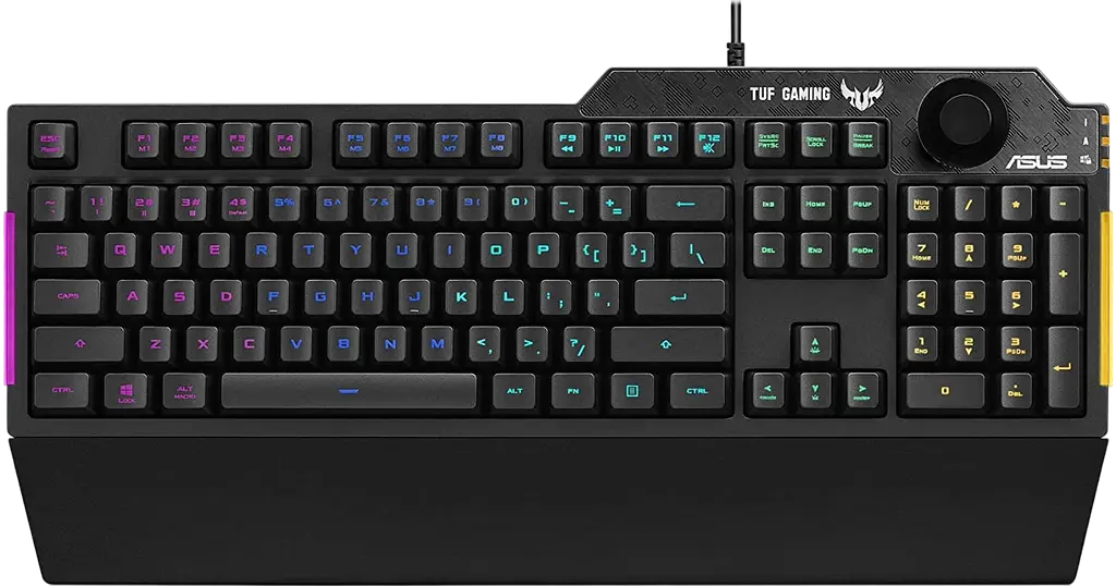 Клавіатура Asus TUF Gaming K1 USB UKR RGB Black (90MP01X0-BKMA00) - фото 4