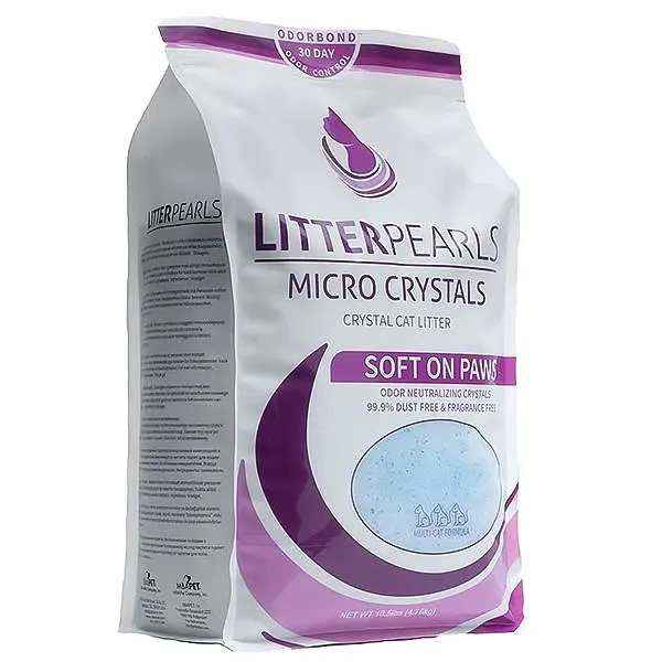 Силікагелевий кварцовий наповнювач Litter Pearls Micro Crystals для котячого туалету Литтер Перлс Мікрокристал - 10.5 л (4.76 кг) (10610)
