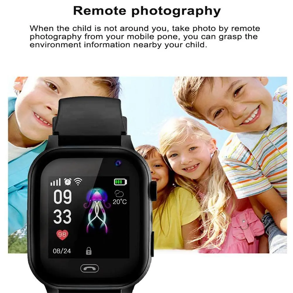 Наручные смарт-часы детские Q15 с функцией звонка, 4G и GPS Black (16417) - фото 3