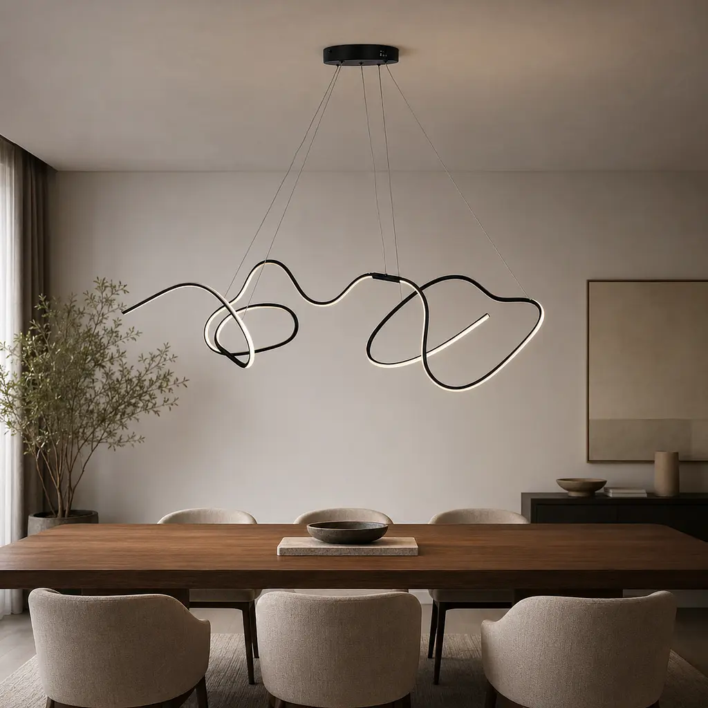 Світлодіодна люстра підвісна Artlight 51020S-BK, 78 Вт, чорна