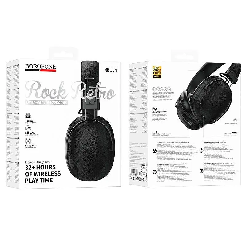 Навушники Borofone Suenos BT headset BO34 BT5.4/AUX, 32h - фото 2