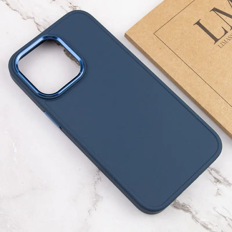 TPU чохол Bonbon Metal Style для Apple iPhone 14 Pro Max (6.7) Синій / Denim Blue - фото 4