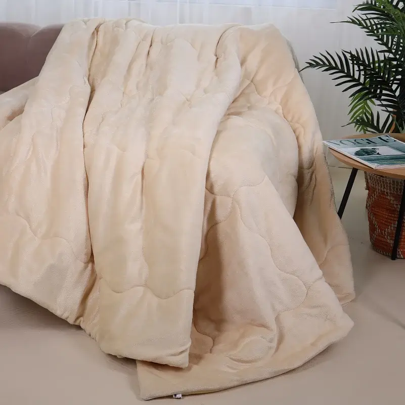 Ковдра-плед антиалергенна літо MirSon Plush Summer Milk 140х205 см молочна (2200010676396) - фото 3