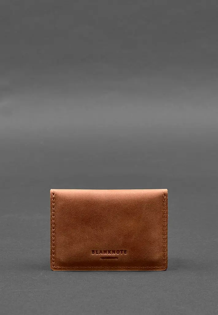 Кожаный кард-кейс 9.0 светло-коричневый Crazy Horse - фото 5