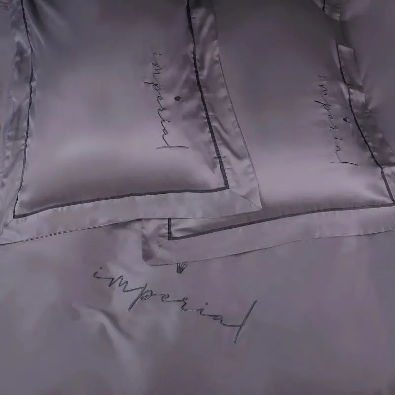Простыня на резинке MirSon Imperial Tencel №06 160х200 см Gray (2200010755565) - фото 6