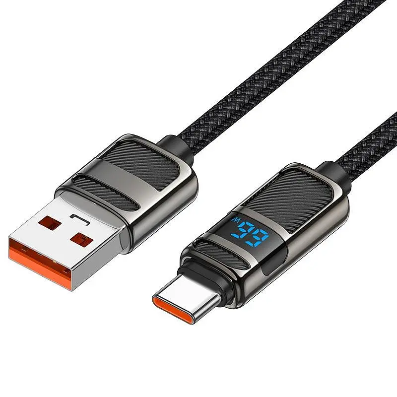 Кабель Hoco Type-C Line charging data cable with display U137 1.2m, 5A/66W
