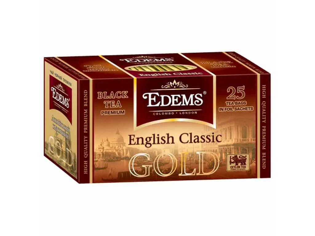 Чай пакетований чорний Еdems 25 пакетиків Англійський сніданок GOLD конверт