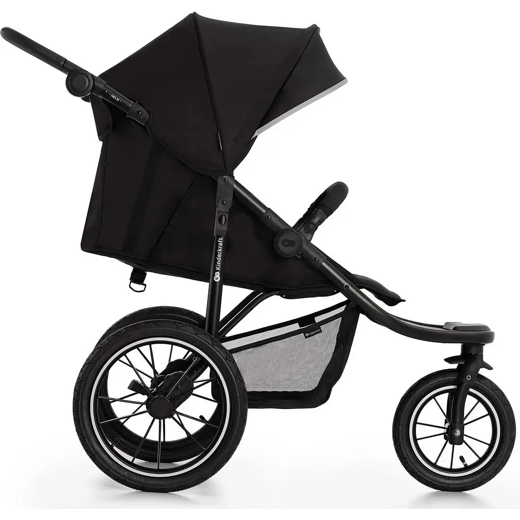 Прогулянкова коляска Kinderkraft Helsi Deep Black чорна (00-00305203) - фото 3