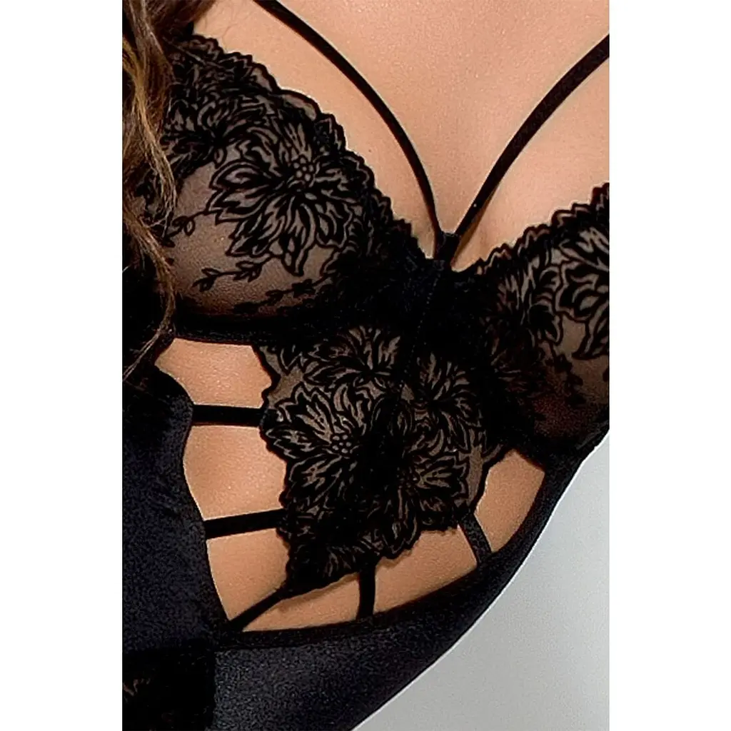 Боді монокіні Passion Exclusive HAYA BODY L/XL, black - фото 5