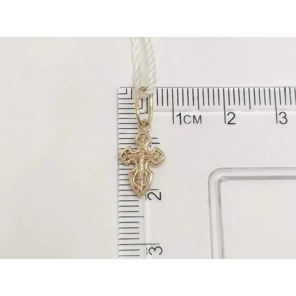 Золотой крестик Семейные драгоценности. Распятие Христа. 140911 - фото 5