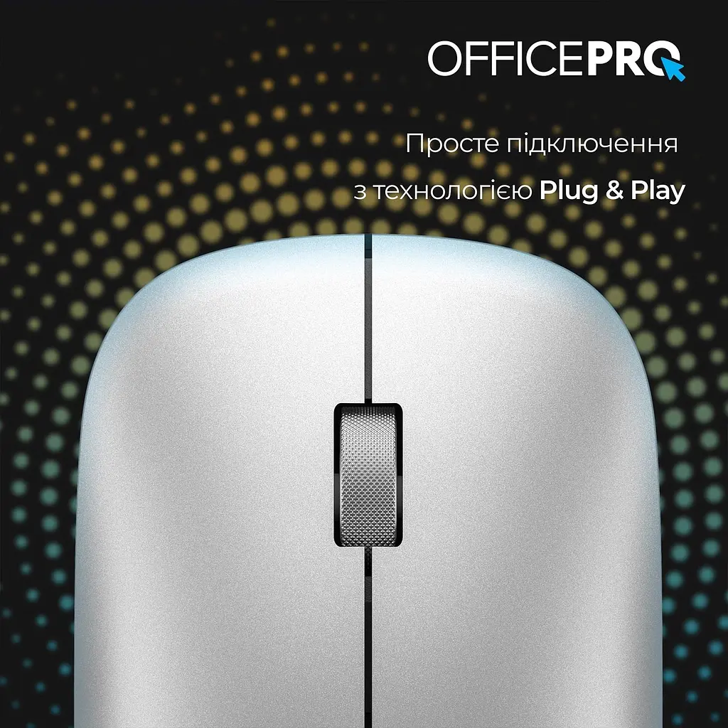 Миша OfficePro Silent Click Wireless Silver (M225S) - фото 11