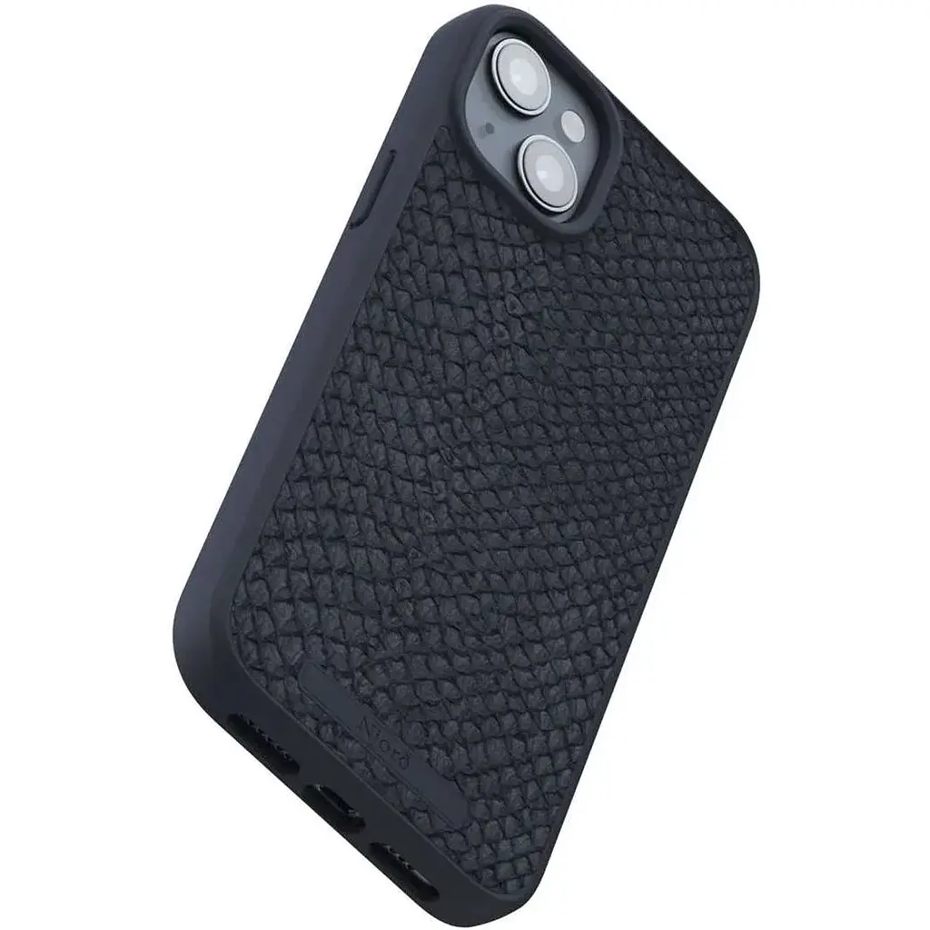 Чехол-накладка Njord Salmon Leather MagSafe Case Black для iPhone 15 Plus (NA52SL00) - фото 6